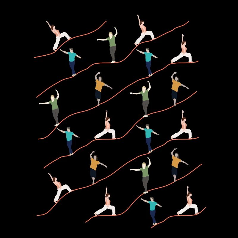 Pattern Illustration Slackers Balancing Indoor