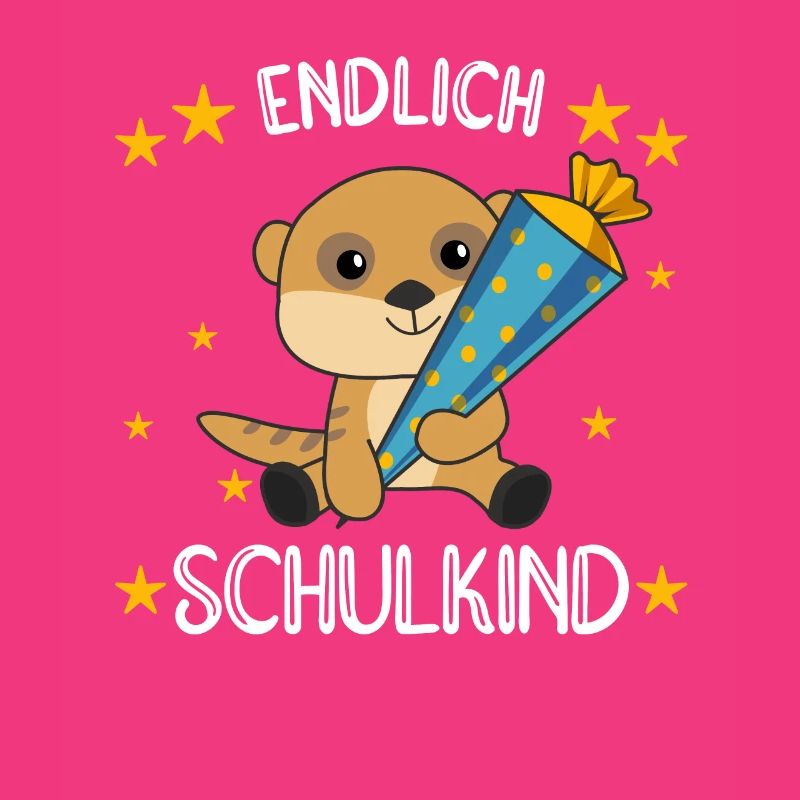 endlich Schulkind Einschulung Schule Erdmännchen