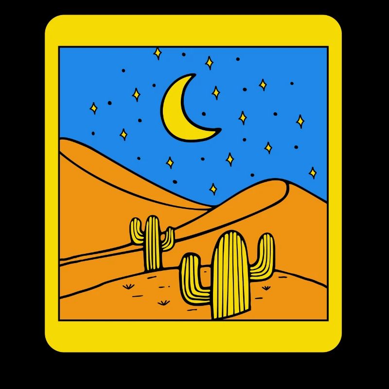 Camping Shirt, Desert Landscape Cactus Tee,