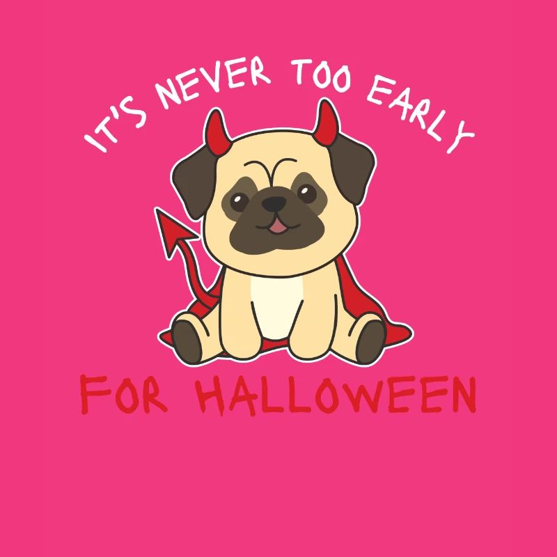 Pug it's never too early for Halloween devils