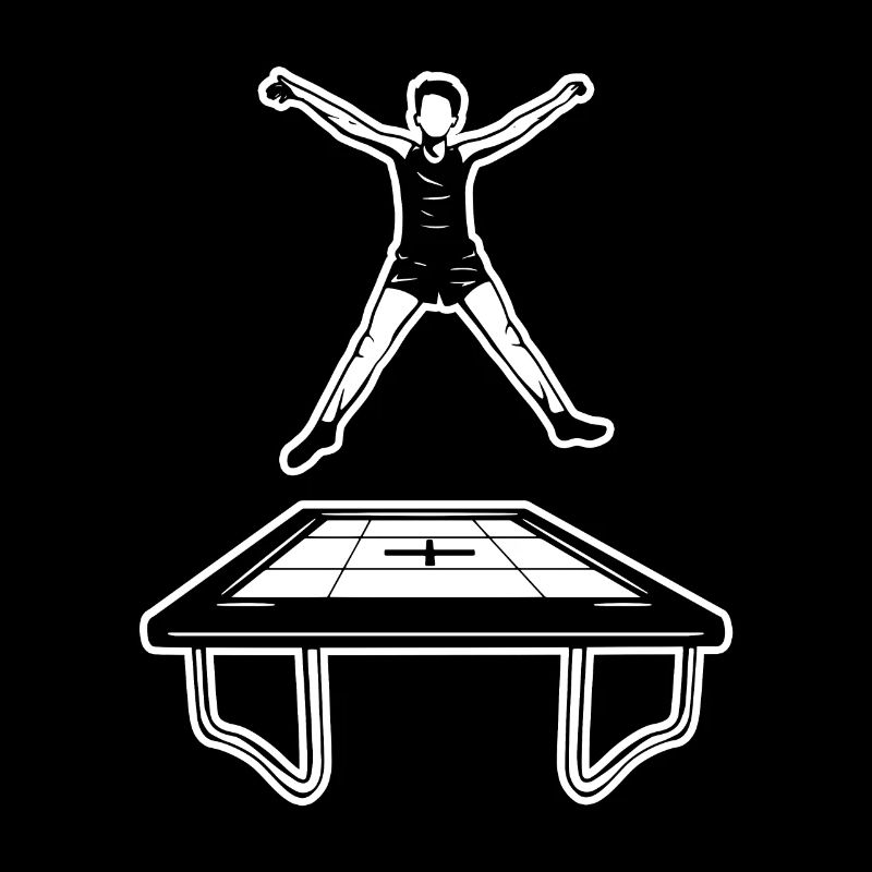 Trampoline jumping child