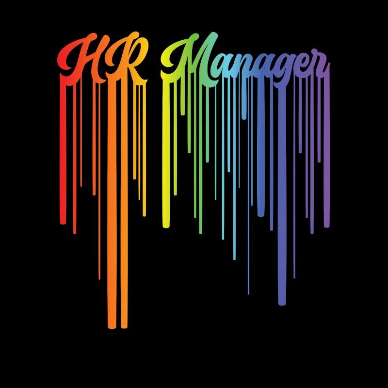 Retro HR Manager Rainbow Text - HR Management