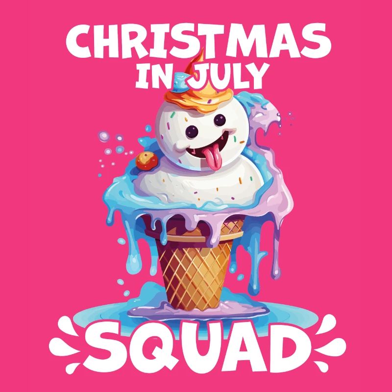 Weihnachten im Juli Schneemann-Eiscreme