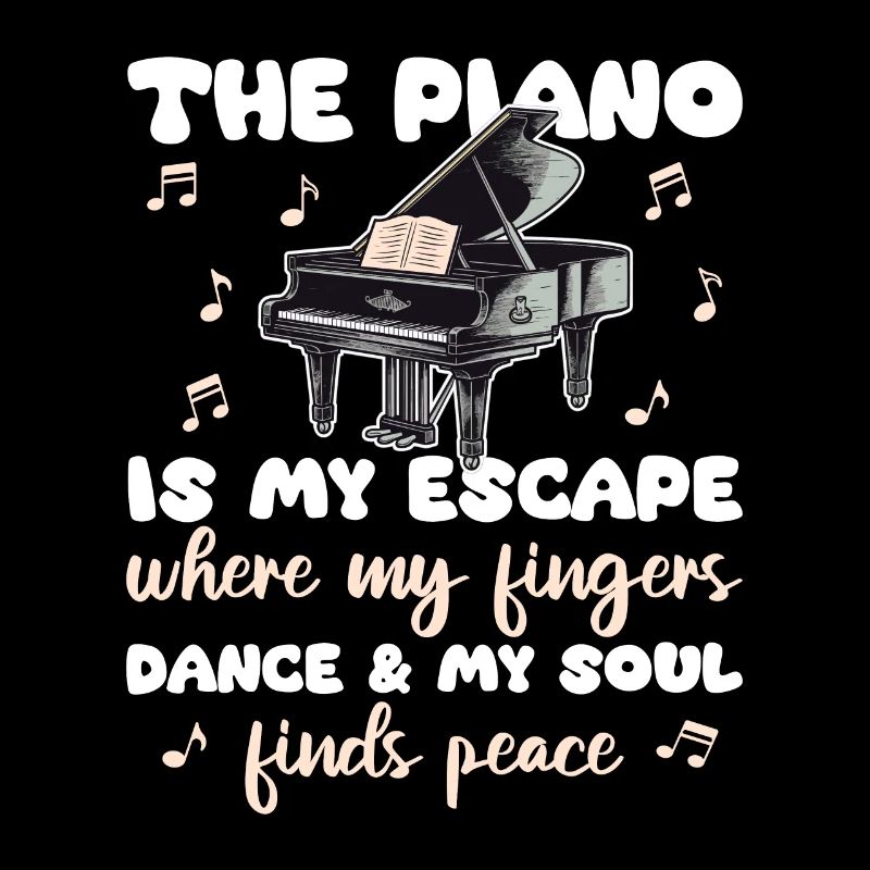 Le piano est mon évasion où mes doigts dansent trouvent