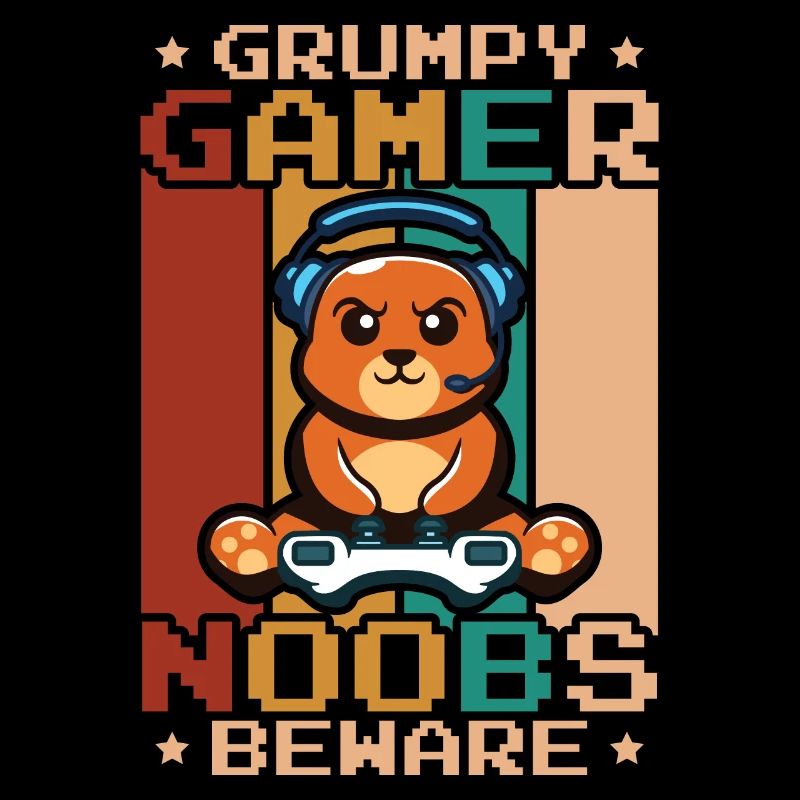 Gaming, Zocken, Videospiel, Grumpy Katze Gamer