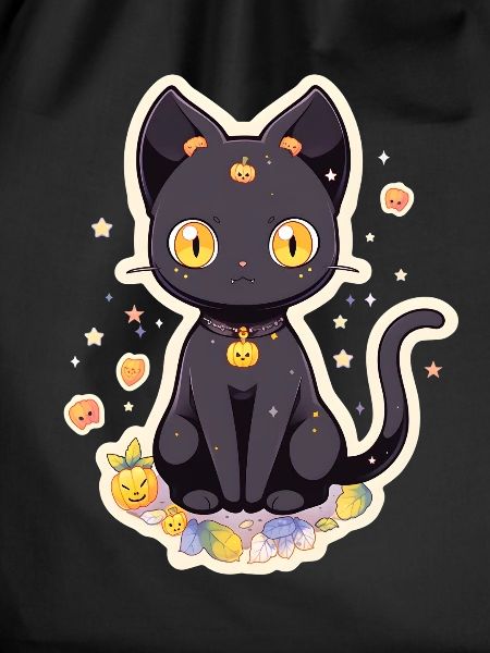 Anime Halloween Black Cat