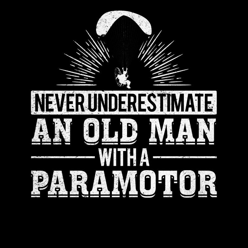 Paramotoring Motor Paraglider - Old Man With A Par