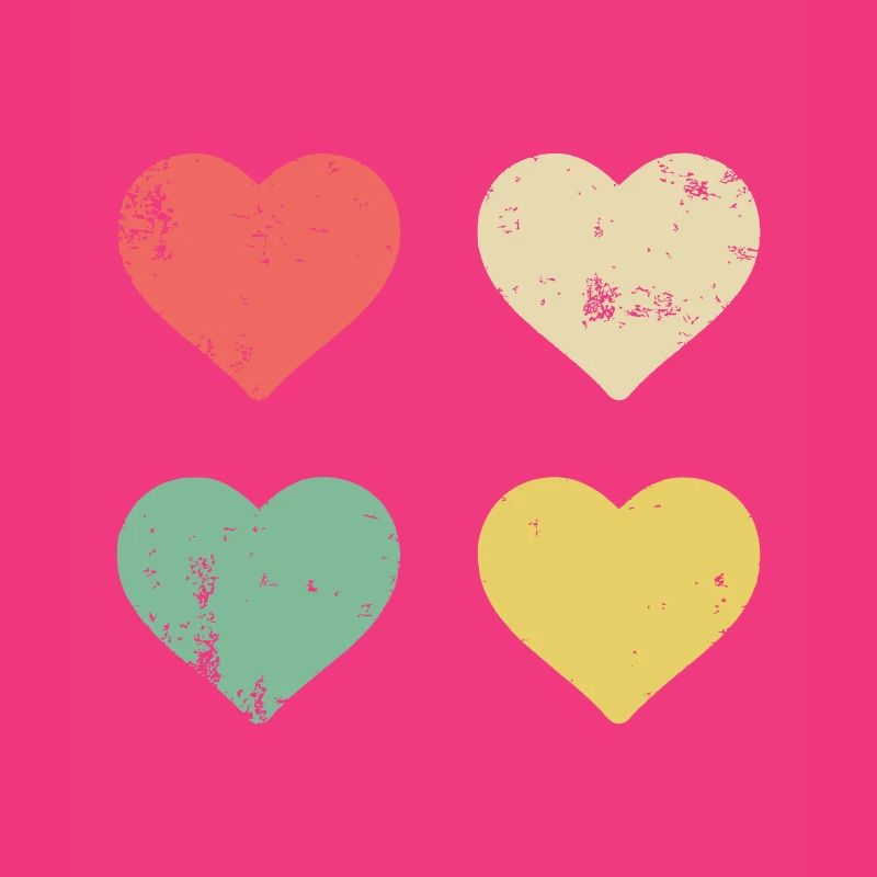 Hearts Pattern Saint-Valentin Mignon Love V-Day