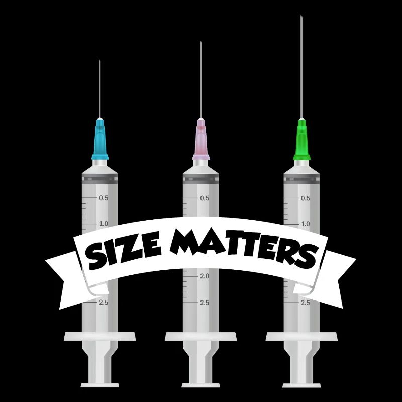 Size matters - lustiges Spritzen Design