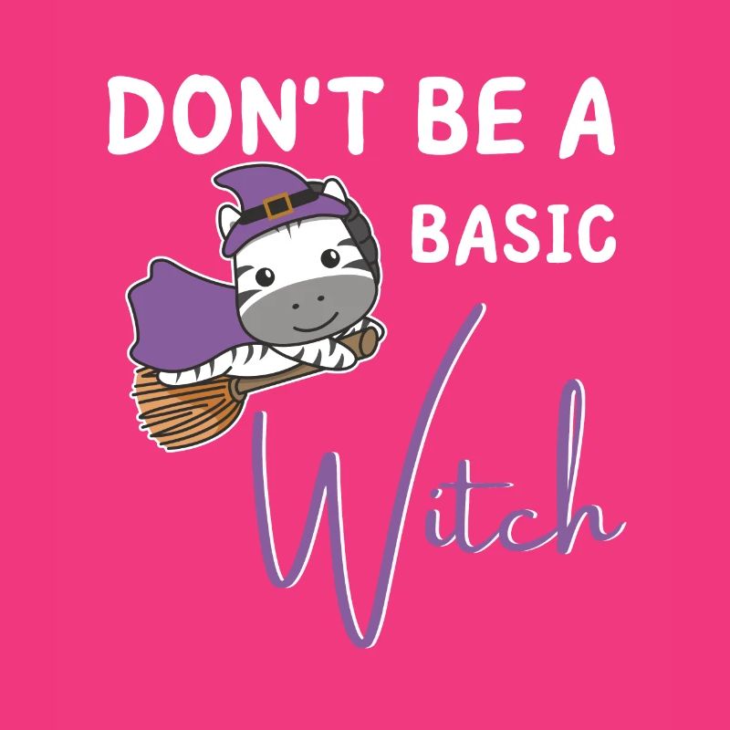 Zebra Halloween witches don't be a basic witch