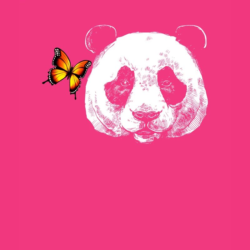 Panda avec papillon