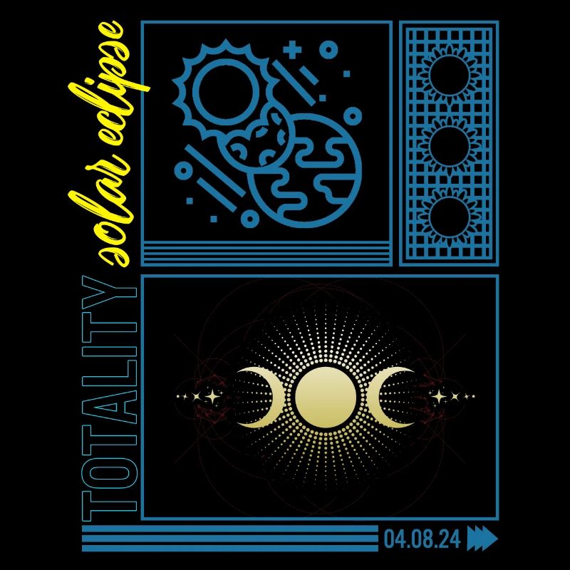 Solar Eclipse Shirt, Totality Solar Eclipse 04 08