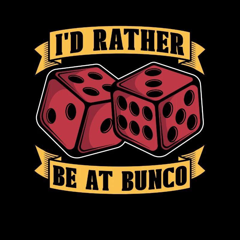 Bunco I'd Rather Be At Bunco Party Game Dices