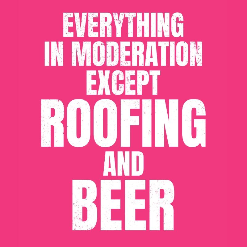 Everything In Moderation Except Roofing And Beer -