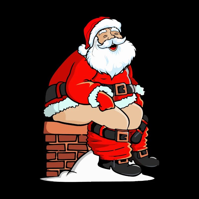 Le Père Noël fait caca dans la cheminée