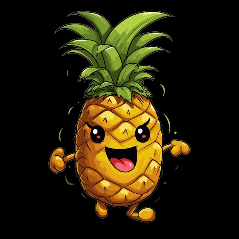 Dancing Cartoon Pineapple