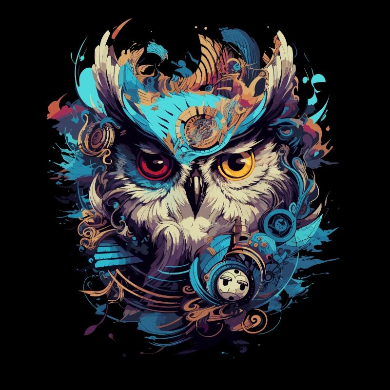 Coole Steampunk Eule