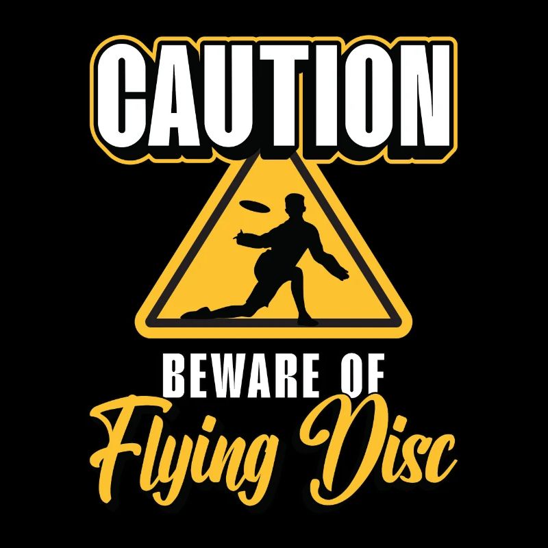 Flying Disc Caution Beware Of Flying Disc Golfing