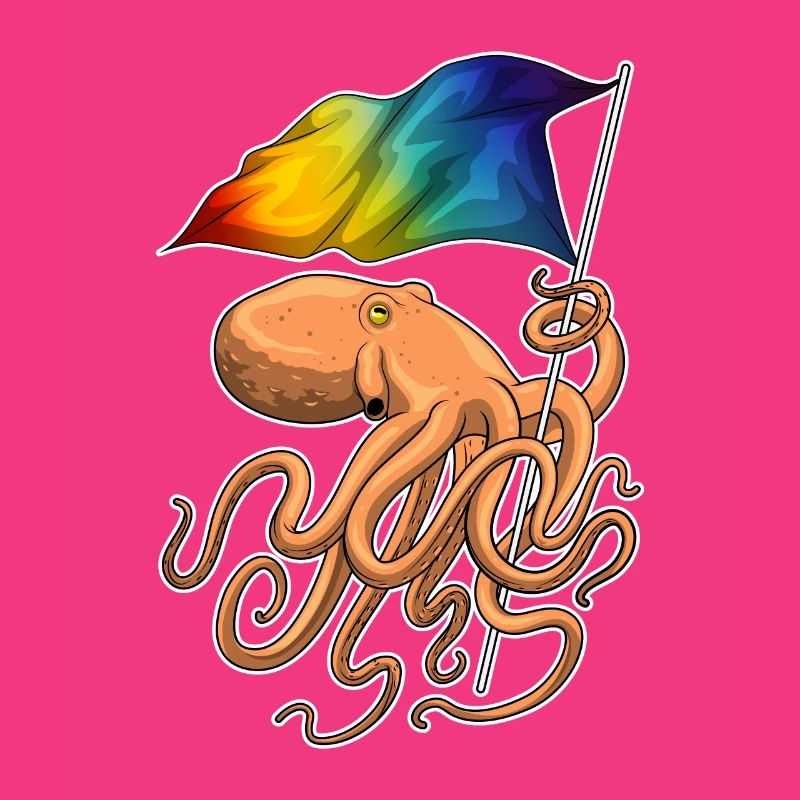 Drapeau arc-en-ciel Octopus