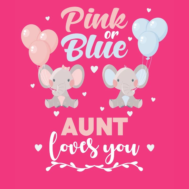 Rosa oder blaue Tante Elefant