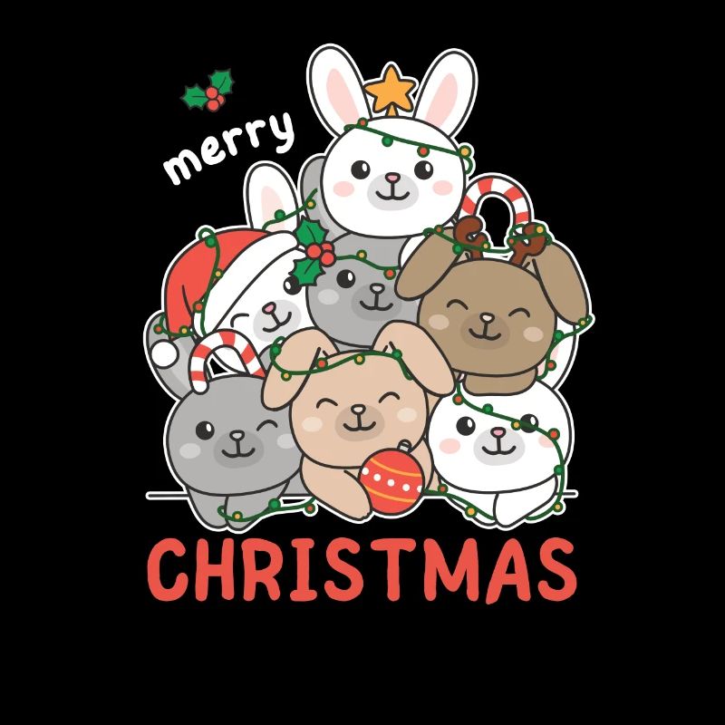 Lapin Arbre de Noël Joyeux Noël