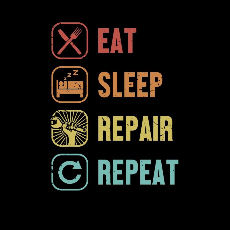 Eat Sleep Repair Repeat Mechatronics Technician Master Automotive