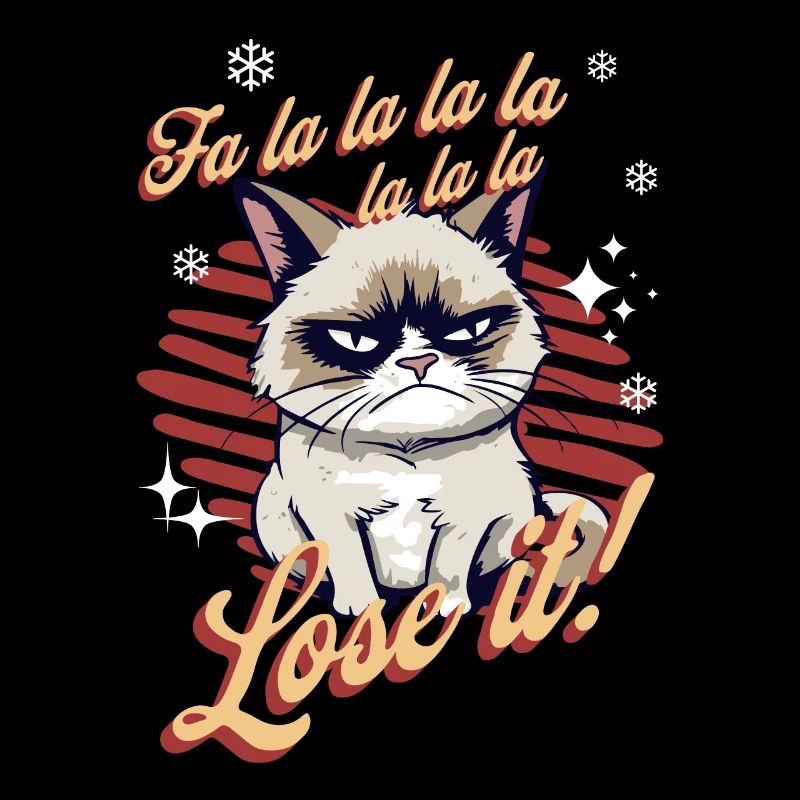 Chat en colère Noël Sarcastique Chat drôle Meme