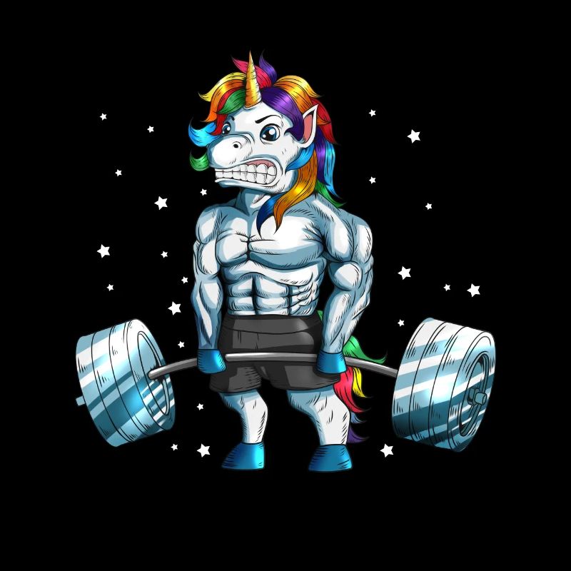 Einhorn Geschenk Bodybuilder Trainer Training