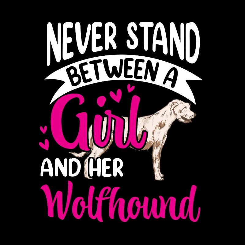 Fille et son Irish Wolfhound Wolfhound