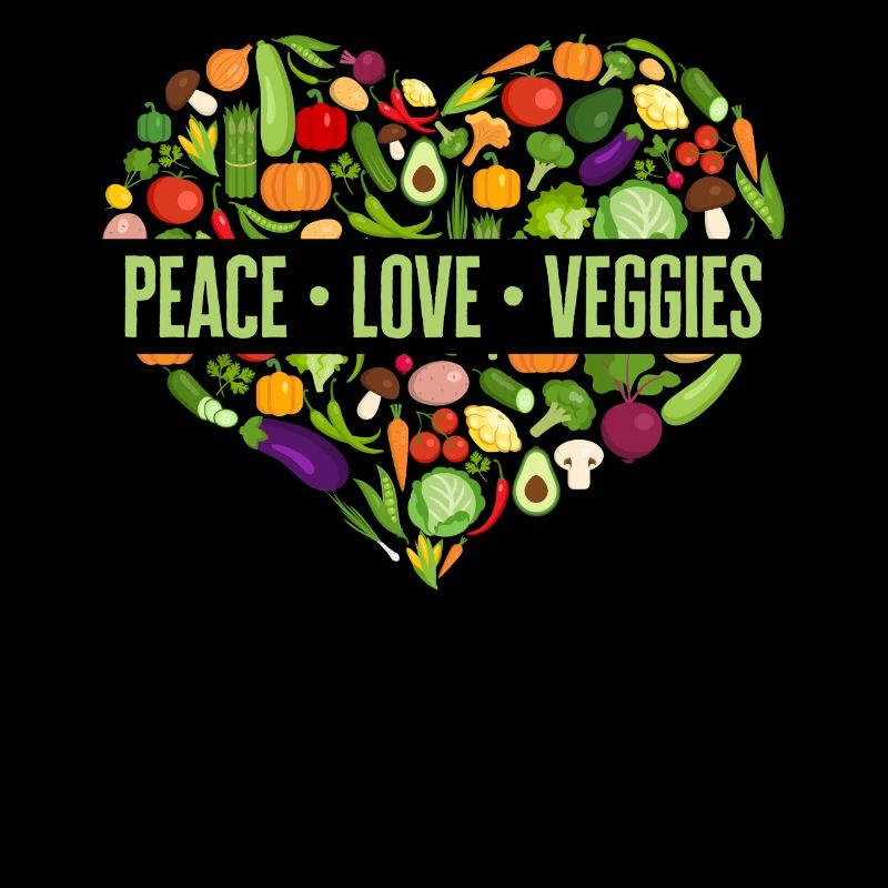 Vegetables Shirt, Peace Love Veggies Tee,
