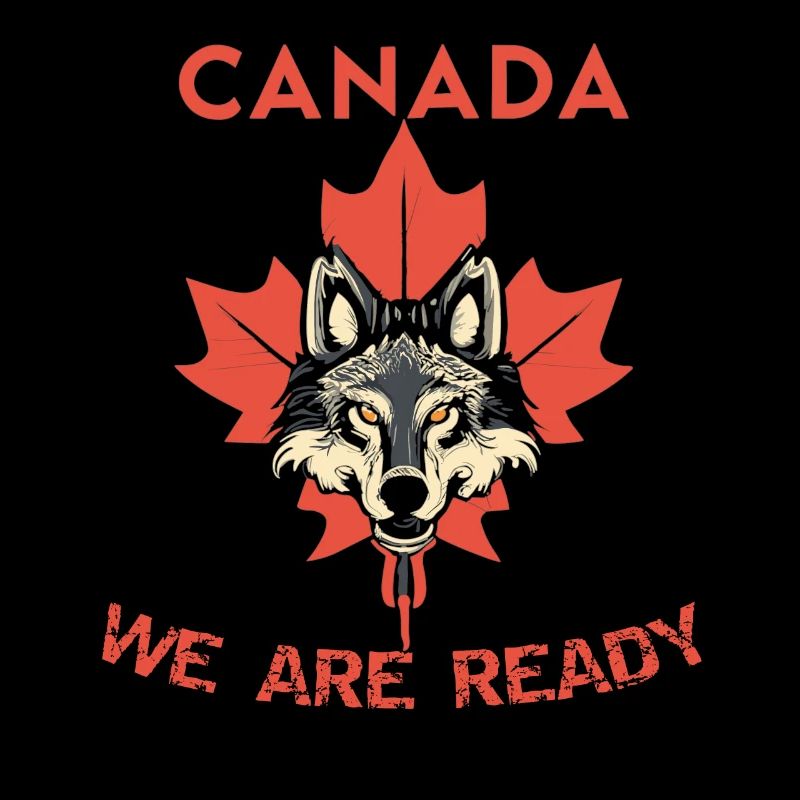 Canada Wolf Maple Leaf