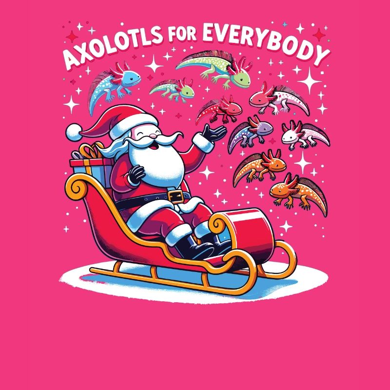 Axolotls For Everybody Santa Claus Distributed