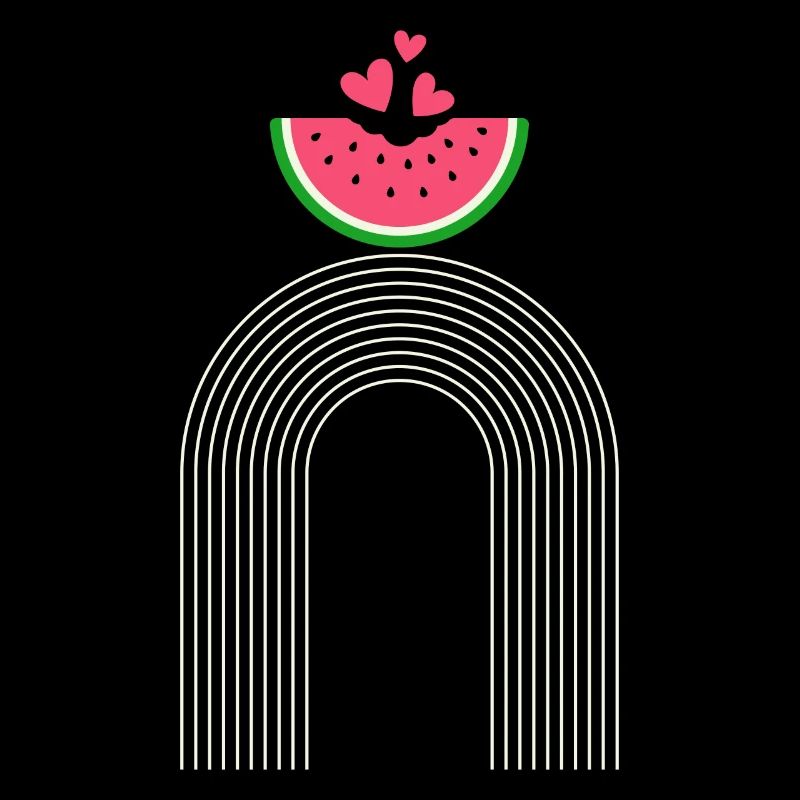 Wassermelonenhemd, Wassermelonenscheibe Melone Sommer
