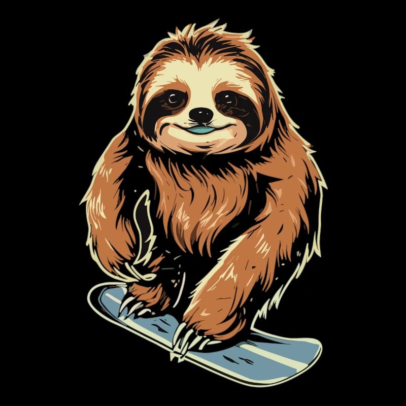 Snowboard Sloth: Coole Abfahrt