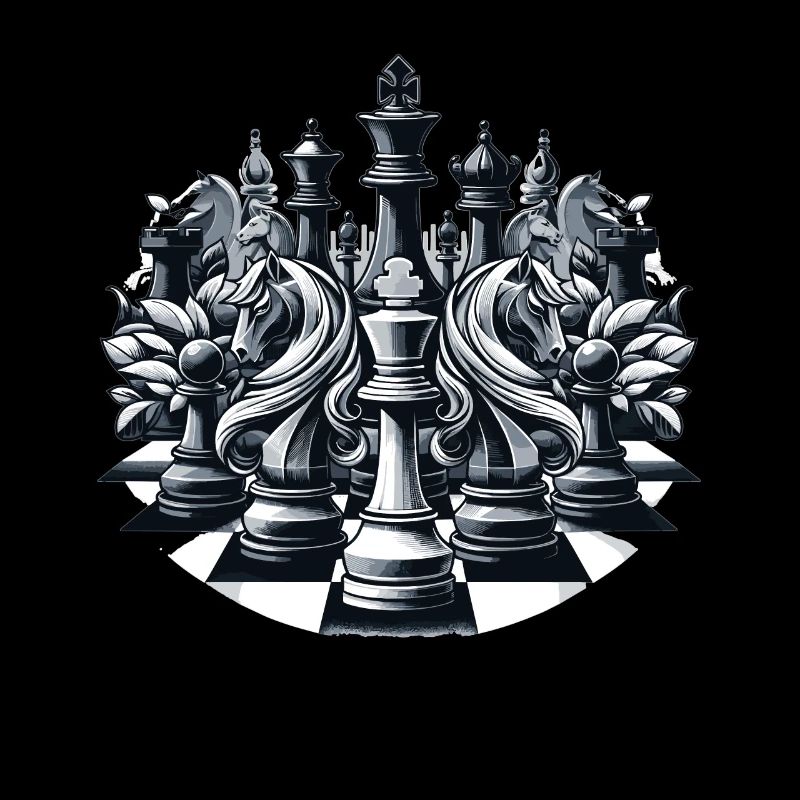 Line Art Chess Move Gift