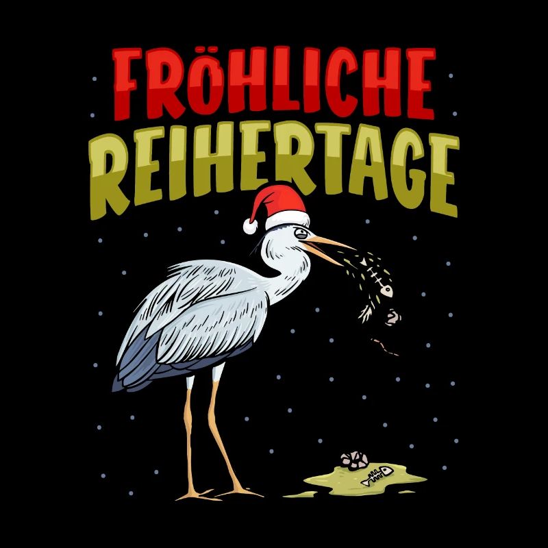 Cigogne de Noël vomir Happy Heron Days