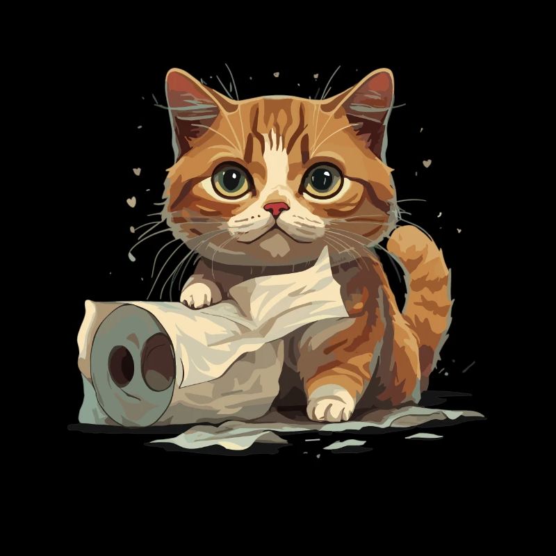 Verspieltes Kätzchen: Toilettenspaß