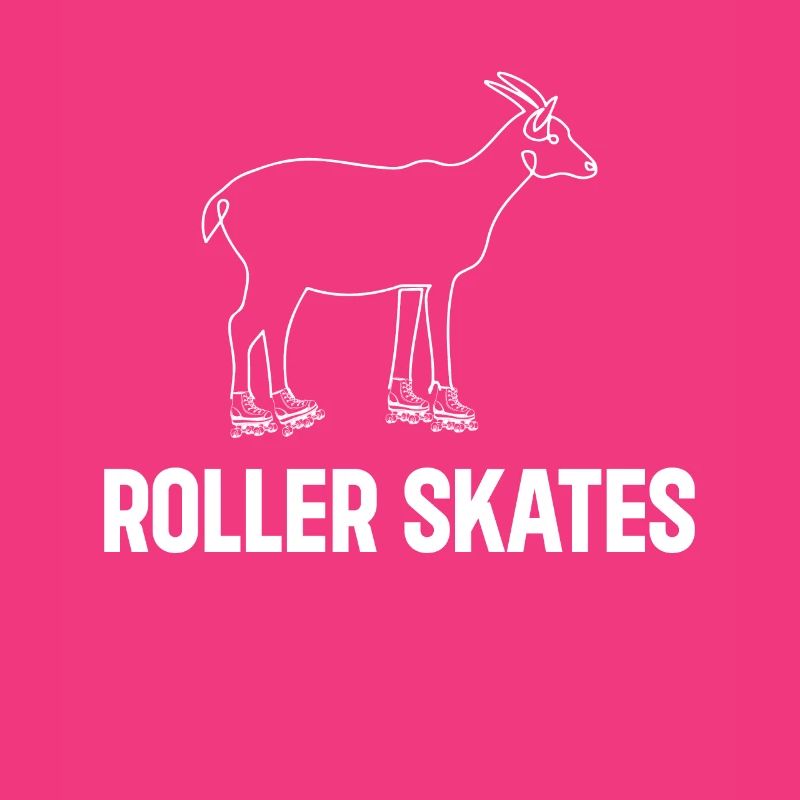 Funny Roller Skating Goat Roller Skates