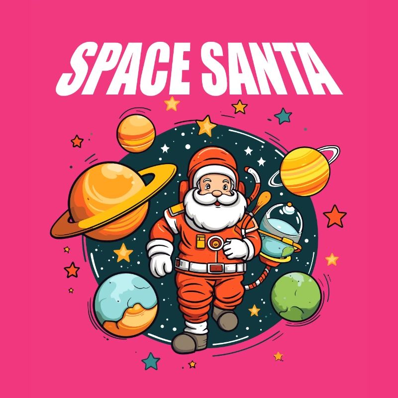 Père Noël de l’espace planète de l’espace drôle