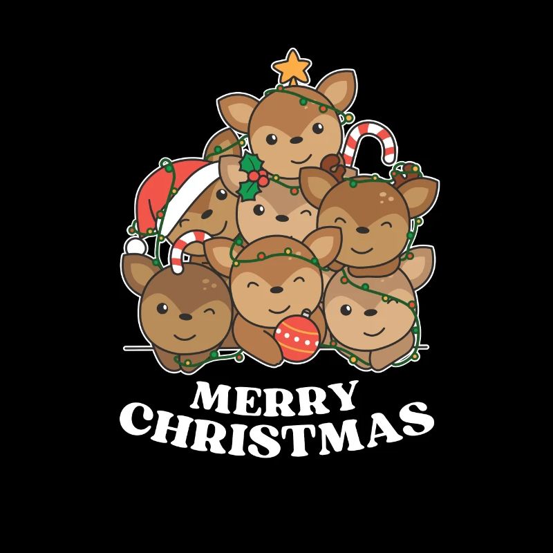 Frohe Weihnachten Reh Heiligabend Rehe