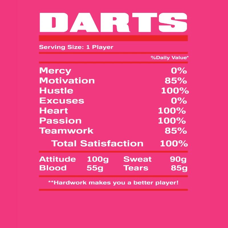 Dart player nutritional values