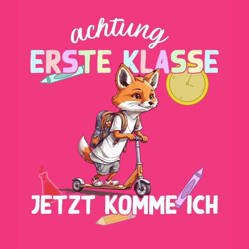 Fuchs Erstklässler Einschulung Schulstart Design