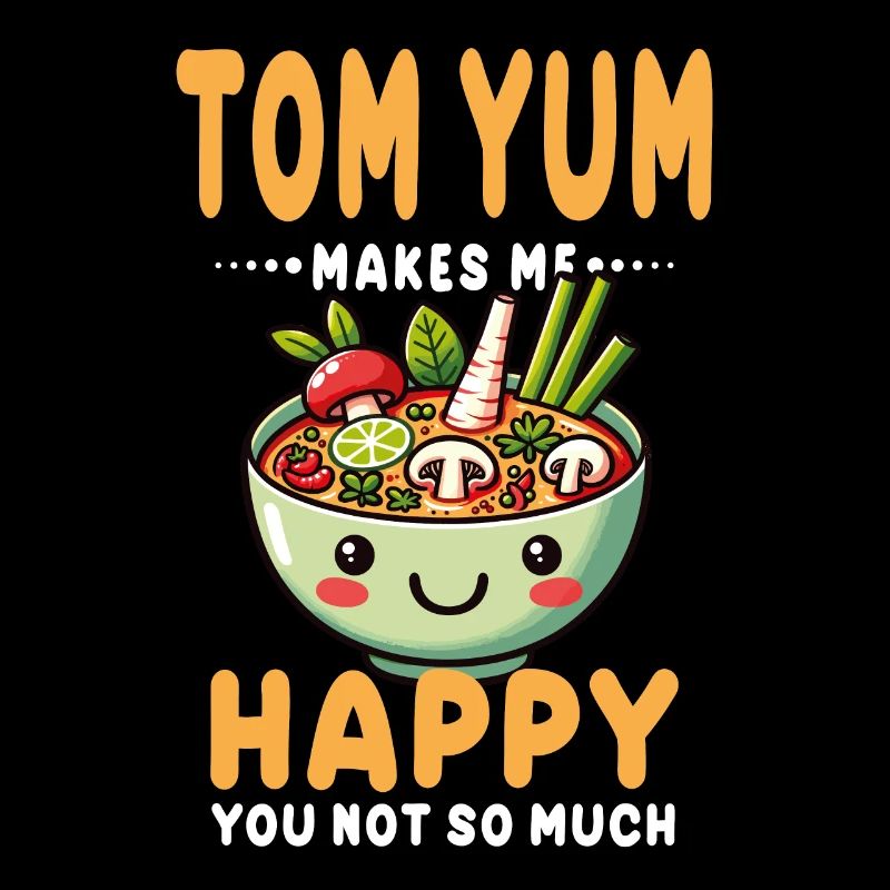 Tom Yum Soup Enthusiast Artistic Design For Thai