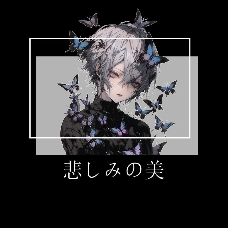 Enchanted Anime Guy Butterflies Ethereal Gothic Ae