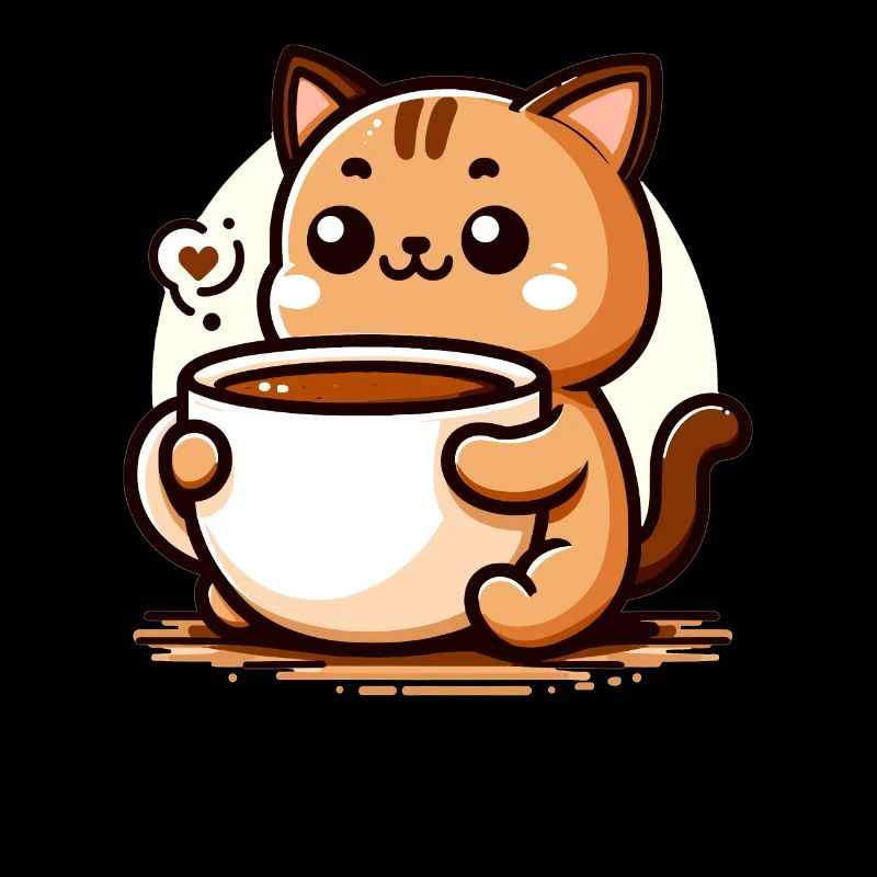 Cat Coffee Kawaii