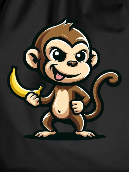 Monkey With Banana Cheeky