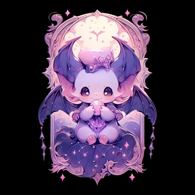 Cute Pastel Goth Bat Tarot Card Witchcraft Gothic