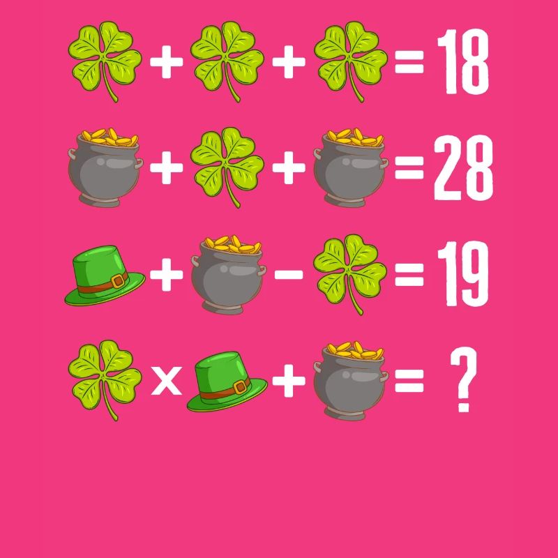 Math Shirt, Math Order Of Operation Four Leaf