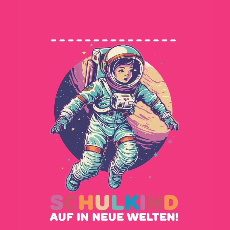 Schulkind Astronaut Personalisierbar Einschulung