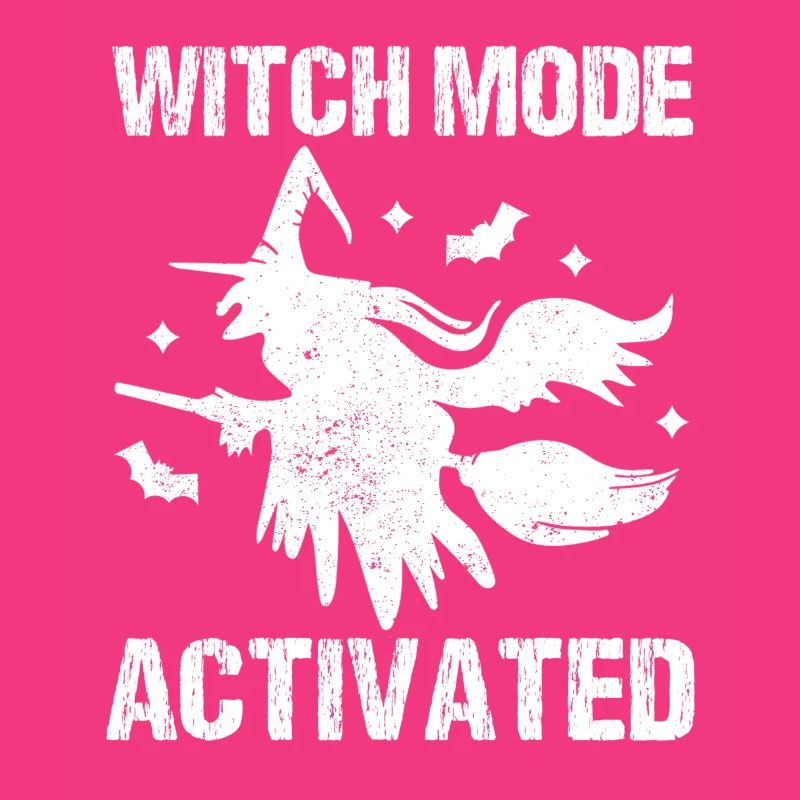 Witch Mode Activated Minimalist Broomstick Bat Hal